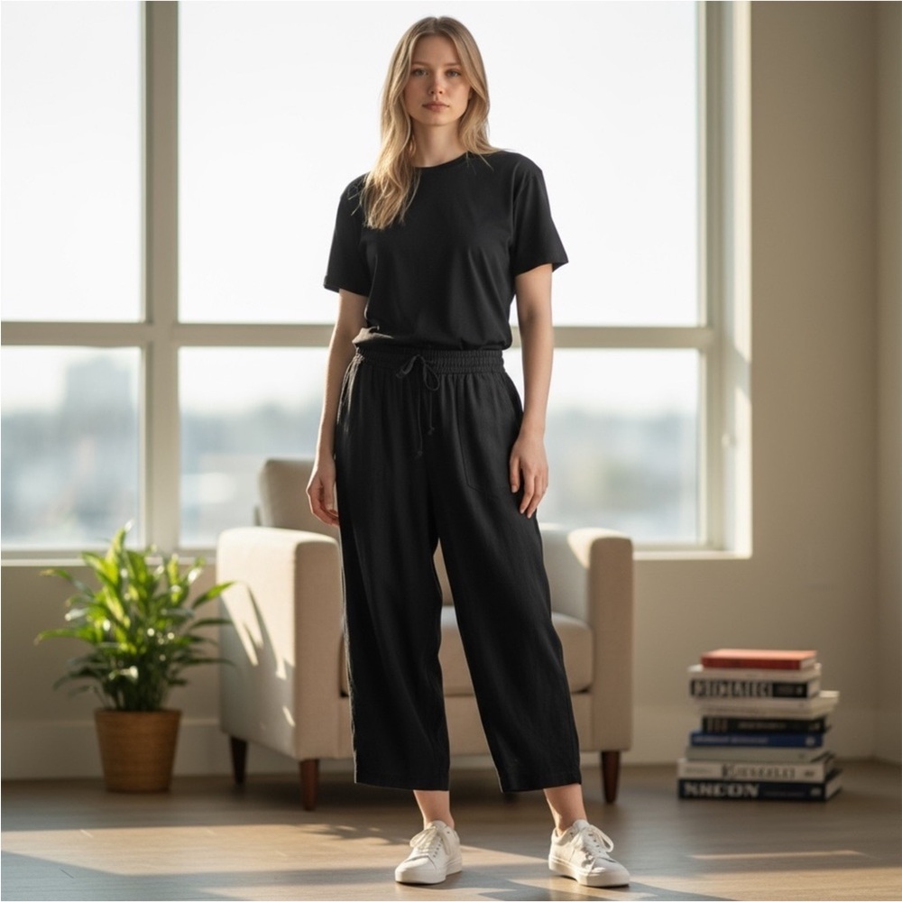 GAP Cotton & Linen Blend Ankle Pants NWOT 6 PETITE